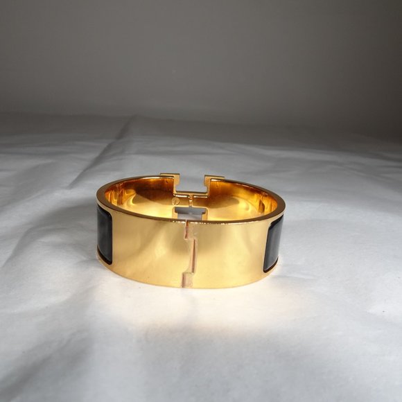 Hermes Clic Clac H Enamel Bracelet Black - Picture 3 of 12